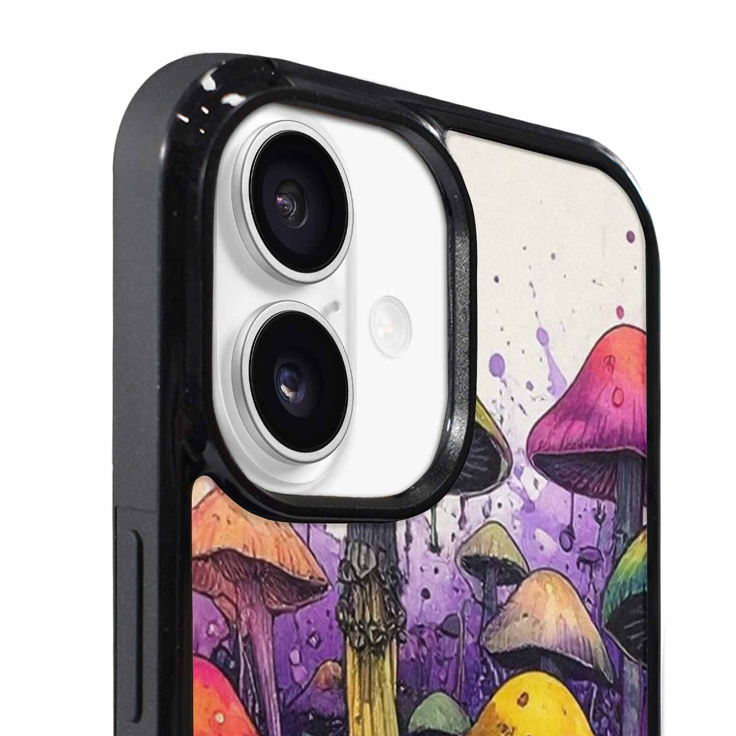 iPhone 17 Case — Black &amp; Purple Ink Original Art, Custom Art Phone Cover