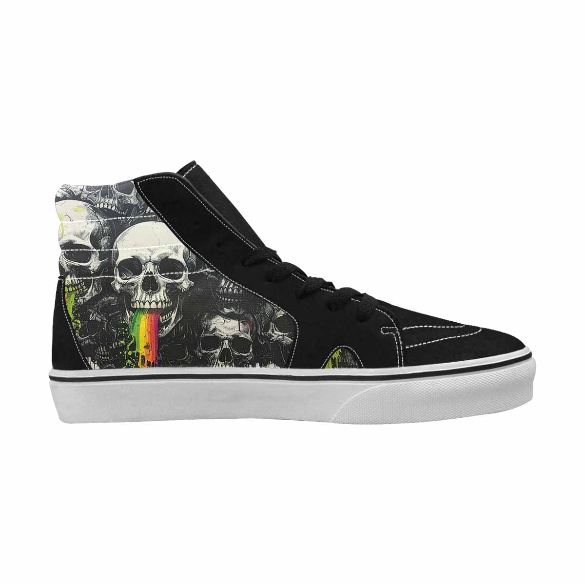 MEN'S Rainbow From Skull S High Top Canvas Vivid Sneakers