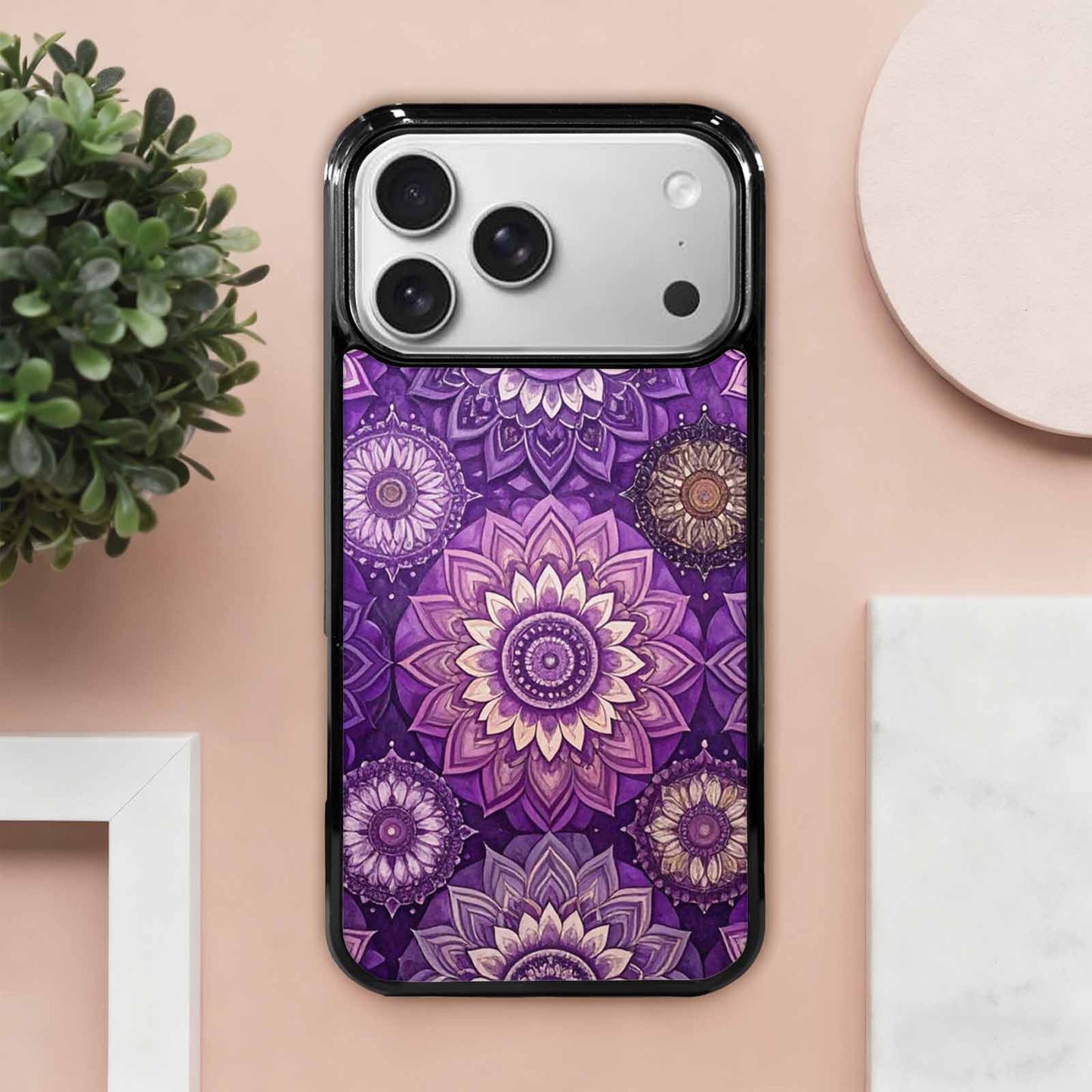 iPhone 17 Pro Max Case — Small Mandala Pattern, Randomly Floral, Original Design Phone Case