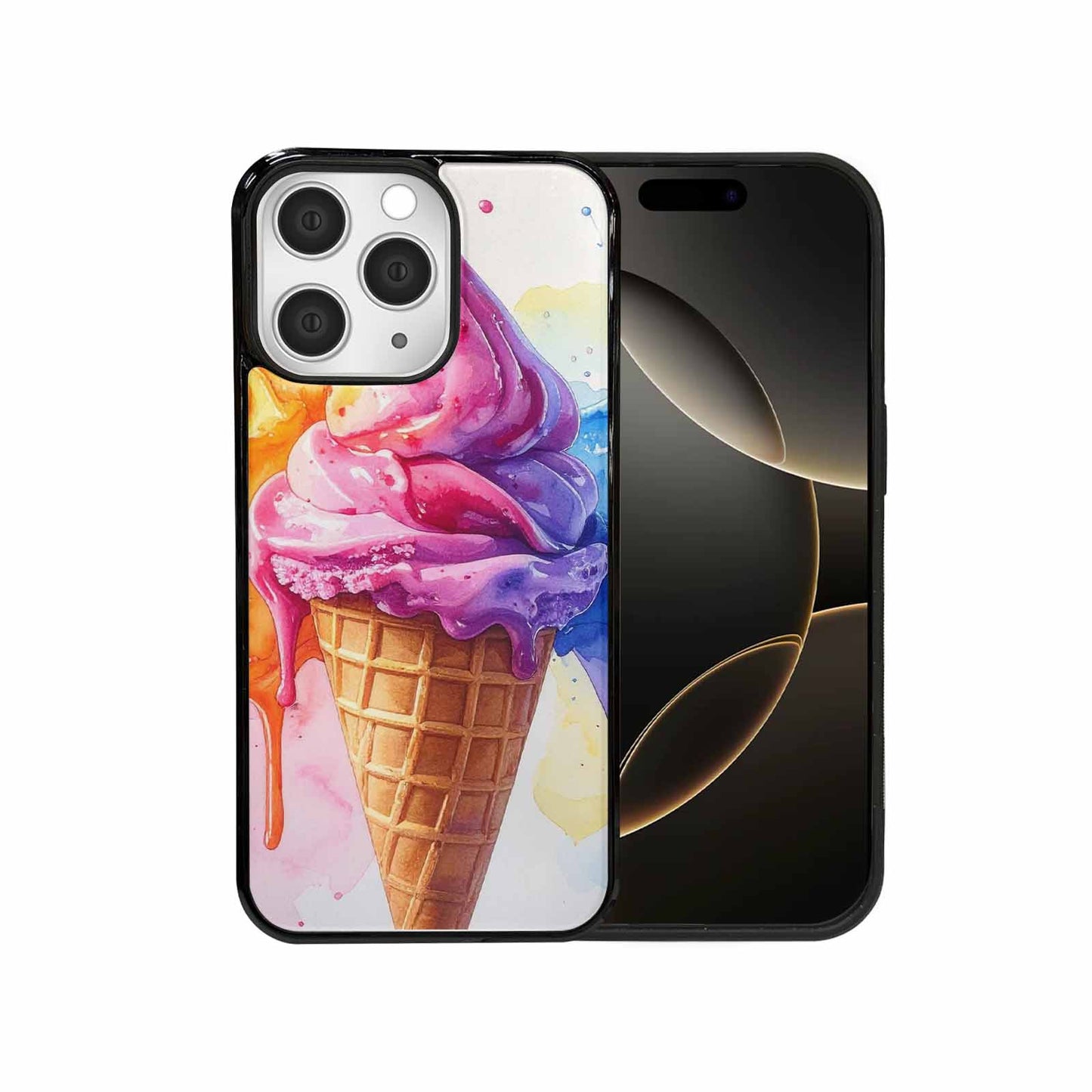 iPhone 15 Pro Max Case — Melting Icecream Collage Custom Personalized Phone, Custom Printed Phone Case
