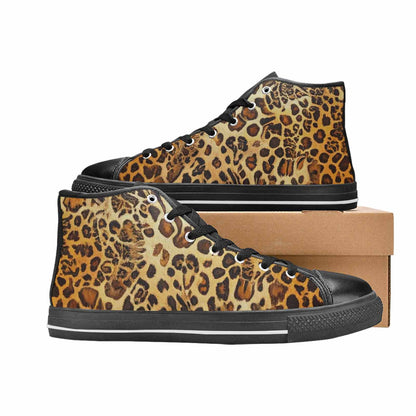 WOMEN'S Animal Print High Top Canvas Dark Academia Shoes