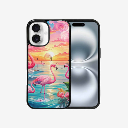 iPhone 16 Case — Flamingo Tropical Flamingo Tropical Pattern Hundreds, Unique Phone Case Design