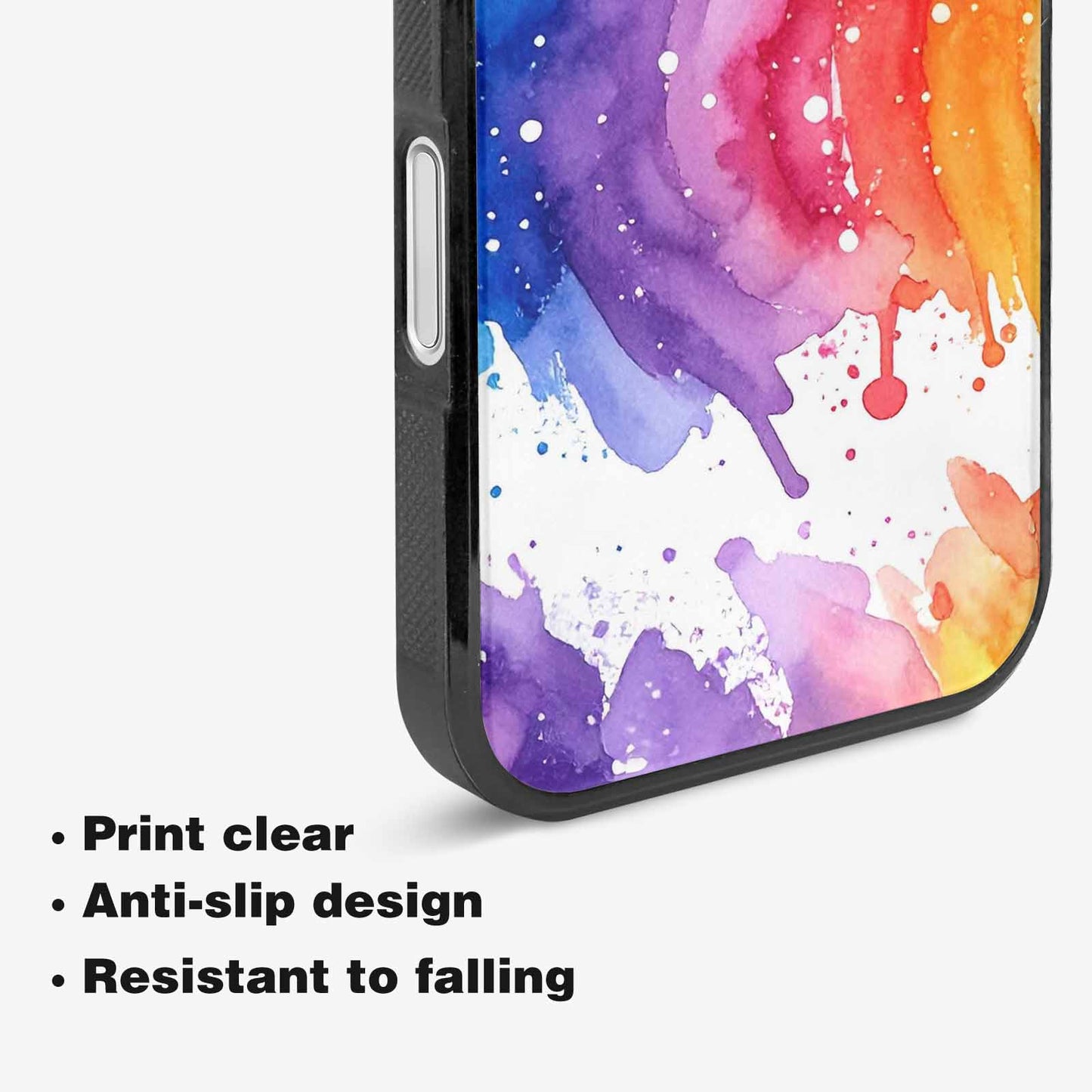 iPhone 16 Plus Case — Watercolor Splash Abstract Pattern Seamless Repeat, Custom Phone Case
