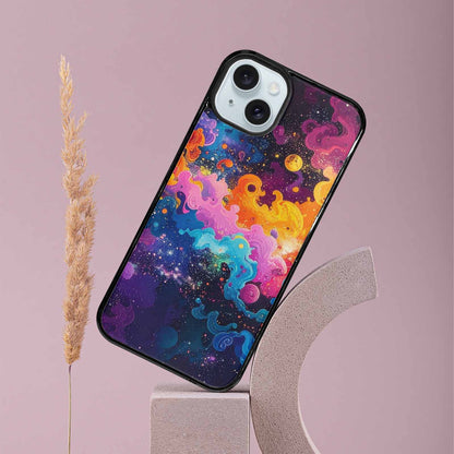 iPhone 15 Plus Case — Cosmic Creature And Object Mashup Pattern, Personalized Phone Case