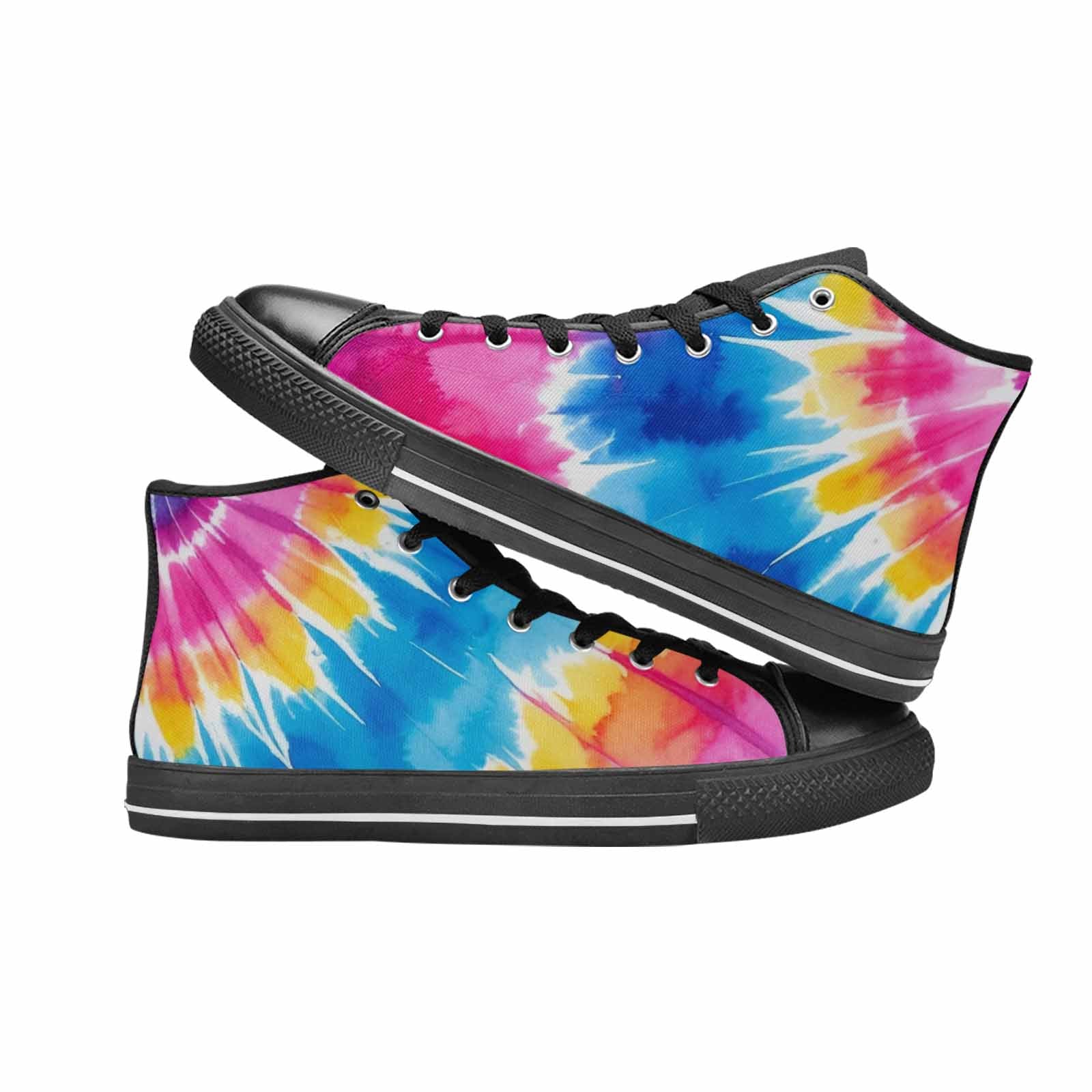 MEN'S Tie Dye Drip High Top Canvas Aesthetic Sneakers