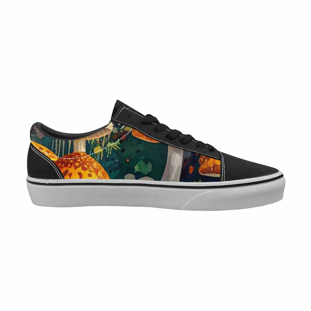 WOMEN'S Mushrooms  Camo Mushrooms Lace-Up Canvas Neon Fantasy Custom Shoes