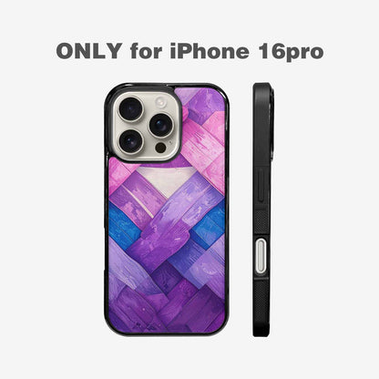 iPhone 16 Pro Case — Bisexual Flag Color Theme Small Rainbow, Custom Designed Case Cover