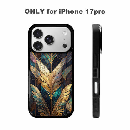 iPhone 17 Pro Case — Iridescent Animal Print Feather Animal Print, Custom Designed Case Cover