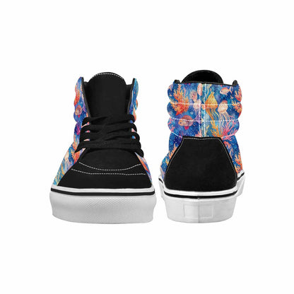 MEN'S Fish Scale Coral High Top Canvas Aesthetic Custom Sneakers