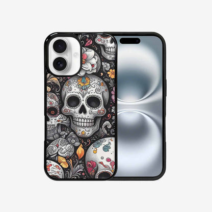 iPhone 16 Case — Greyscale Black And White Dark Black, Customized Protective Case