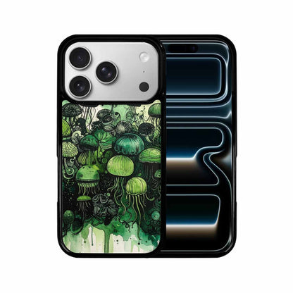 iPhone 17 Pro Case — Sea Creature Burst Black Green Original, Unique Phone Case Design