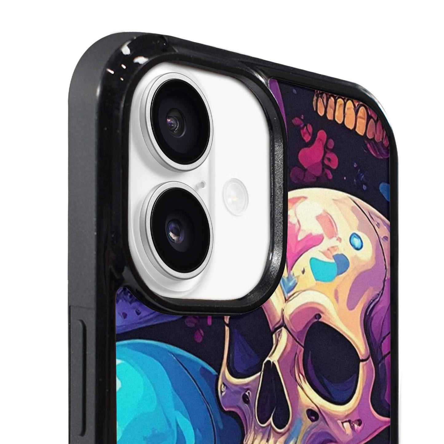 iPhone 17 Case — Iridescent Millions Of Gothic Skulls, Custom Designed Case Cover