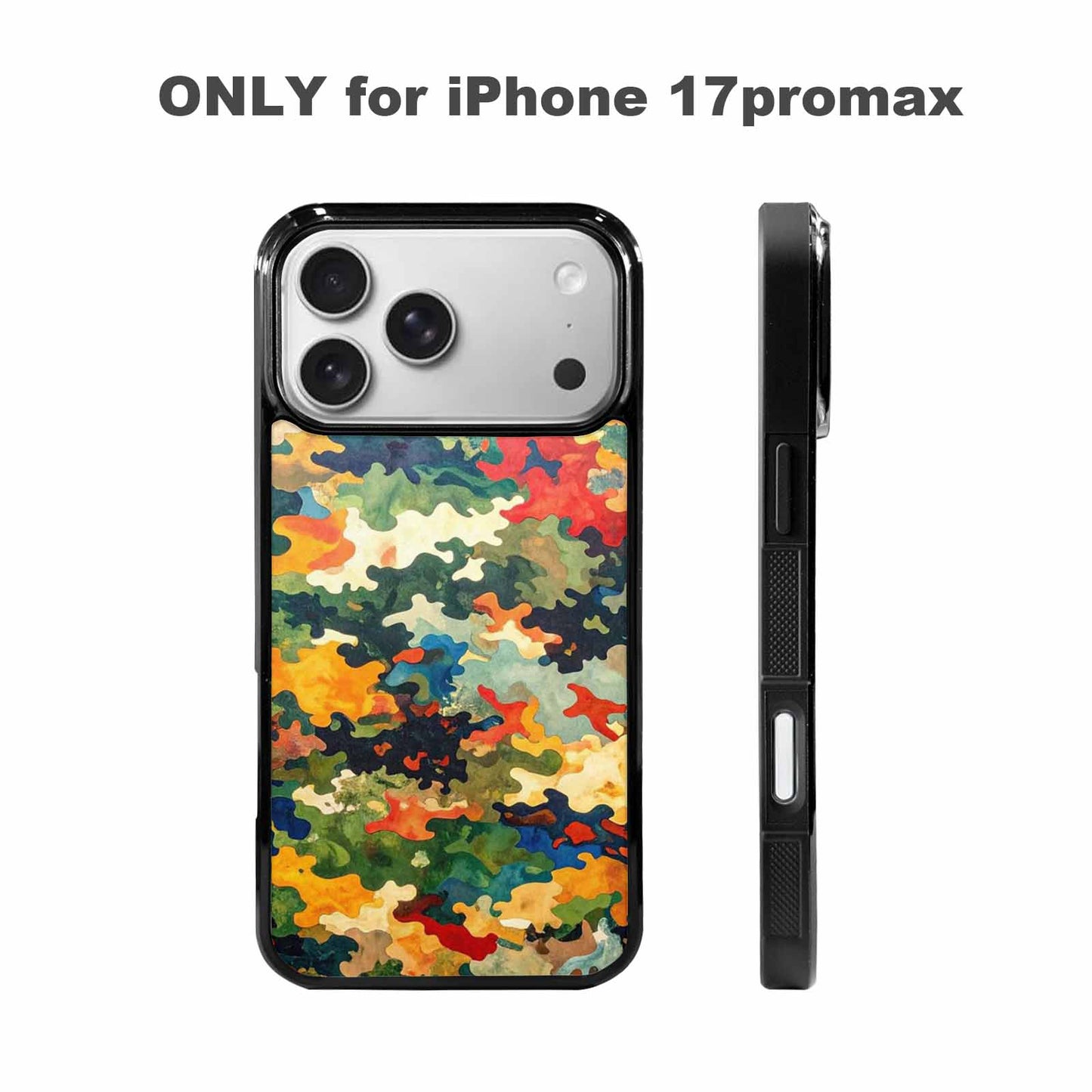 iPhone 17 Pro Max Case — Camo Patches Full Color Camo, Personalized Phone Case