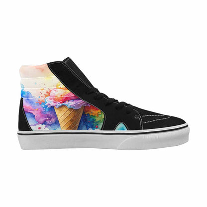 MEN'S Melting Icecream Collage High Top Canvas Aesthetic Custom Sneakers