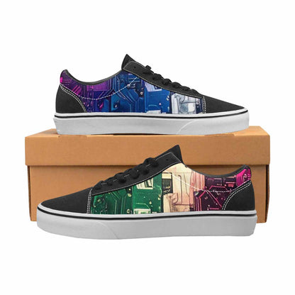 MEN'S Circuit Board Cyberpunk Canvas Lace-Up Cottagecore Custom Shoes