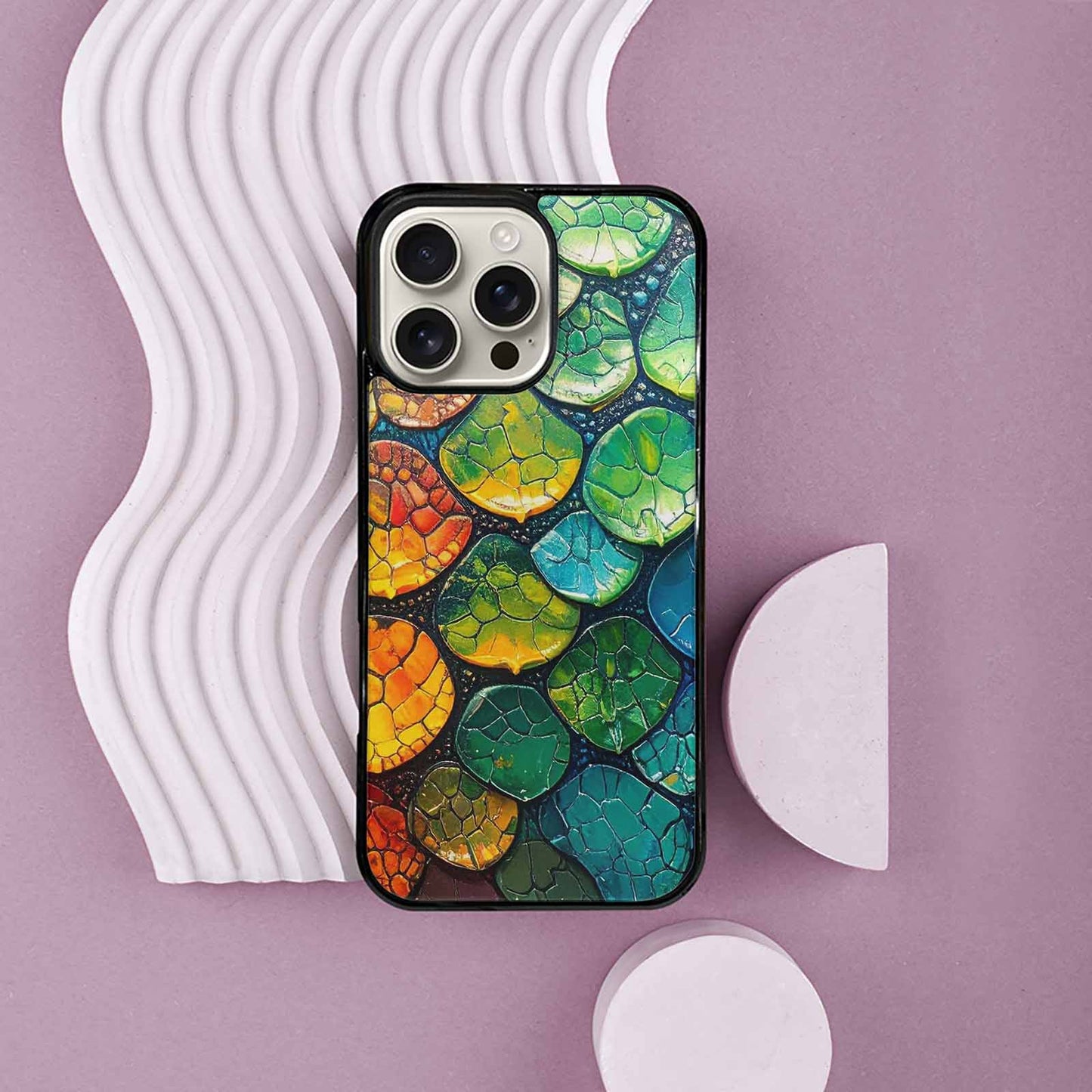iPhone 16 Pro Max Case — Reptile Scale Full Color Vibrant Reptile, Unique Phone Case Design