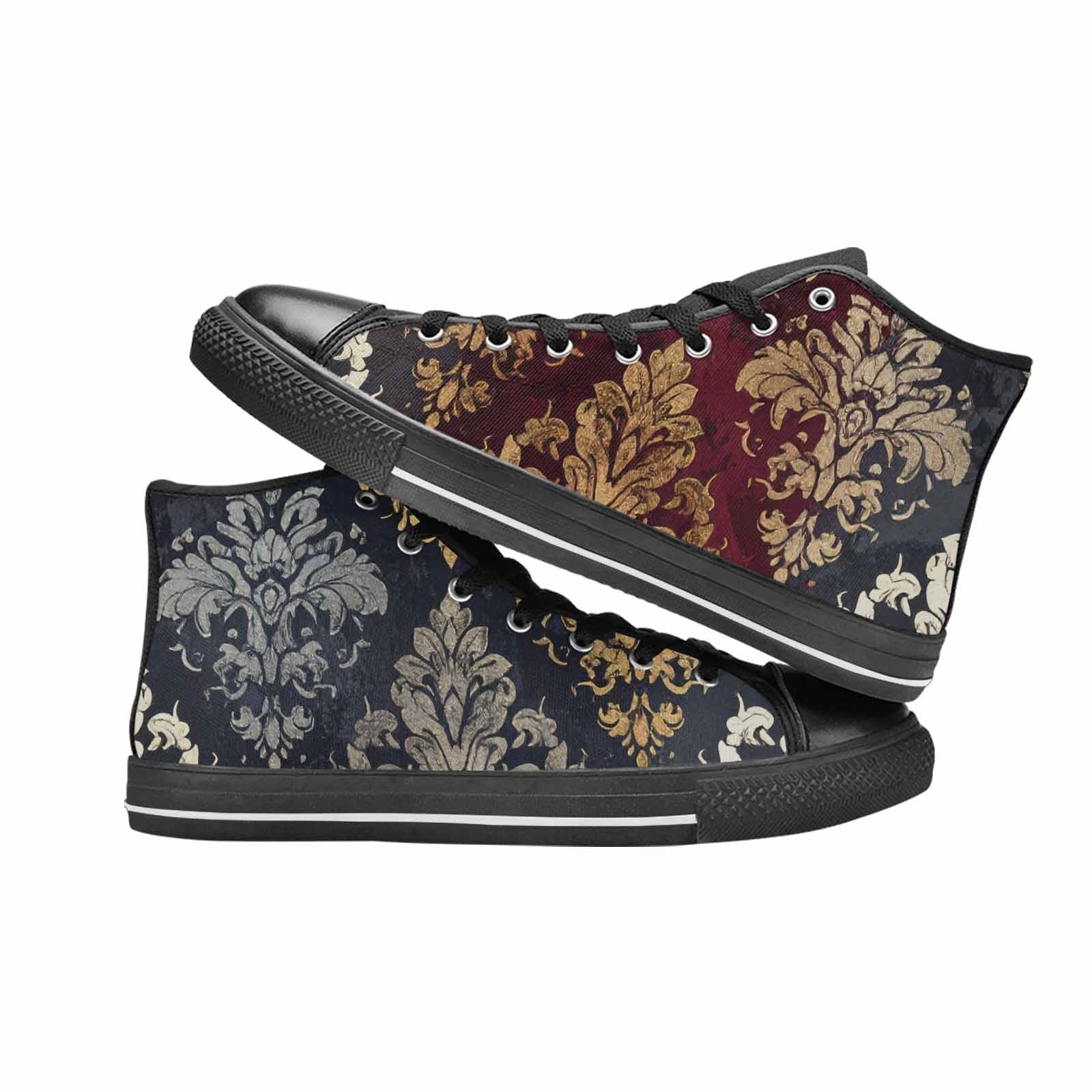 MEN'S Damask Ornamental Wallpaper High Top Canvas Dreamcore Custom Shoes
