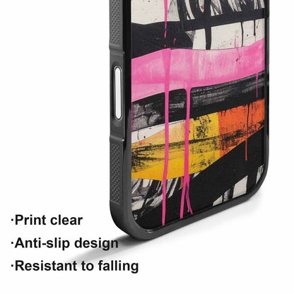 iPhone 17 Case — Black &amp; Pink Ink Animal Print, Unique Phone Case Design
