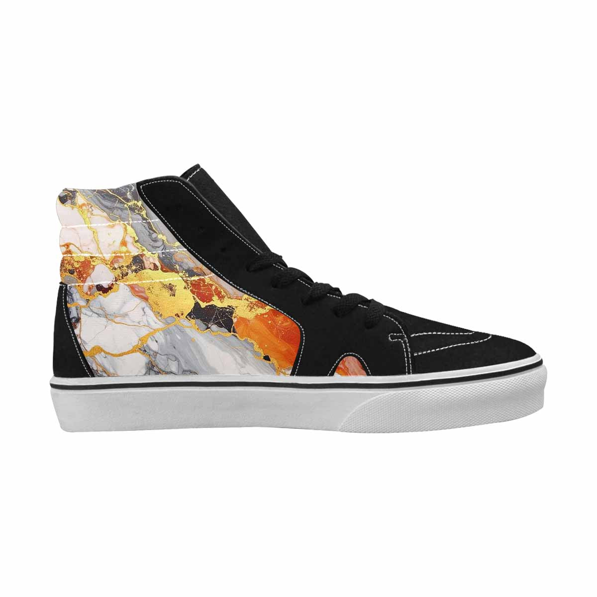 MEN'S Marble Vein High Top Canvas Kaleidoscope Sneakers