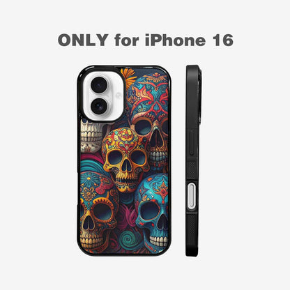 iPhone 16 Case — Skull Waves, Custom Art Phone Cover