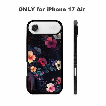 iPhone 17 Air Case — Shadowy Glitch Floral Pattern Hundreds Floral, Original Design Phone Case
