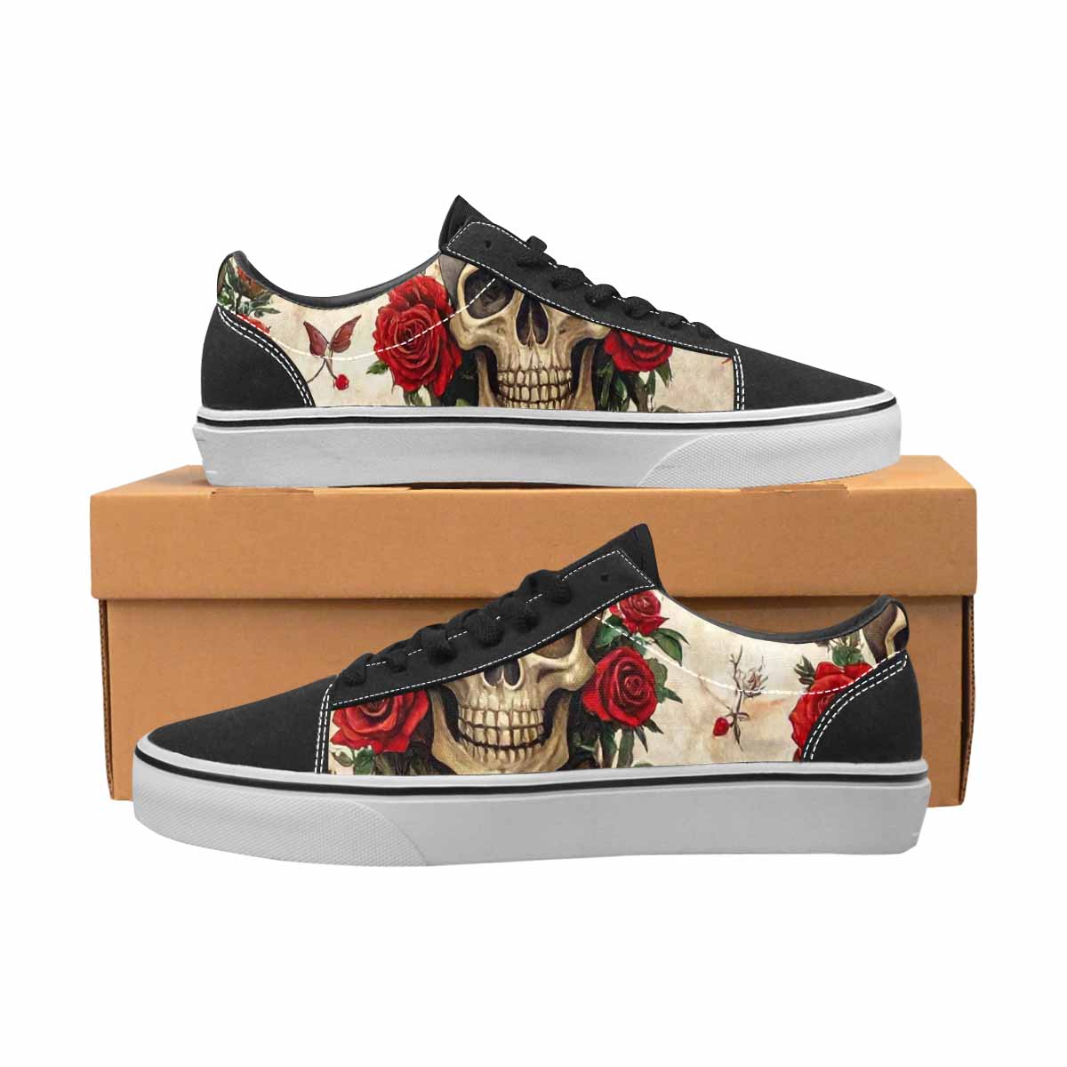 WOMEN'S Skull Roses Tree Lace-Up Canvas Cottagecore Sneakers