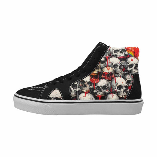 MEN'S Rainbow From Skull S High Top Canvas Melting Art Custom Sneakers