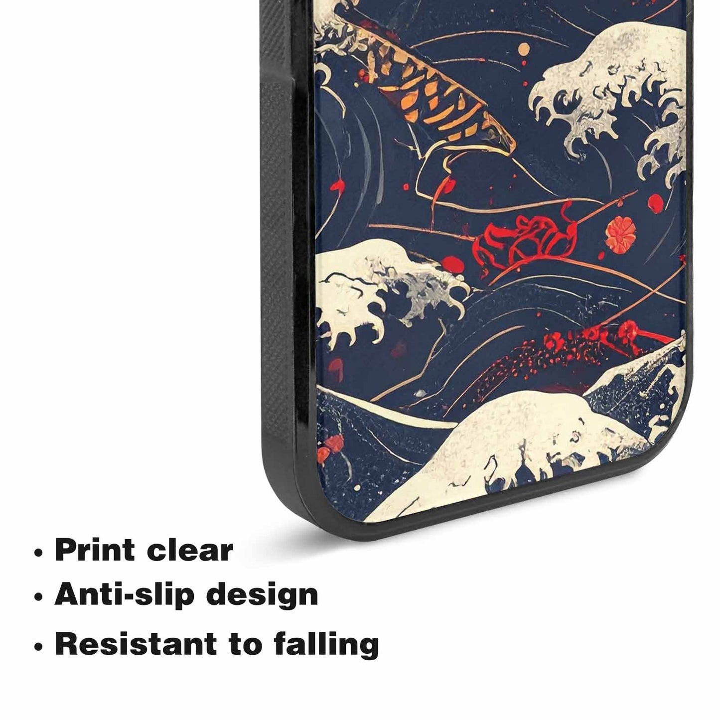 iPhone 15 Plus Case — Samurai Art Repeat Pattern, Custom Printed Phone Case