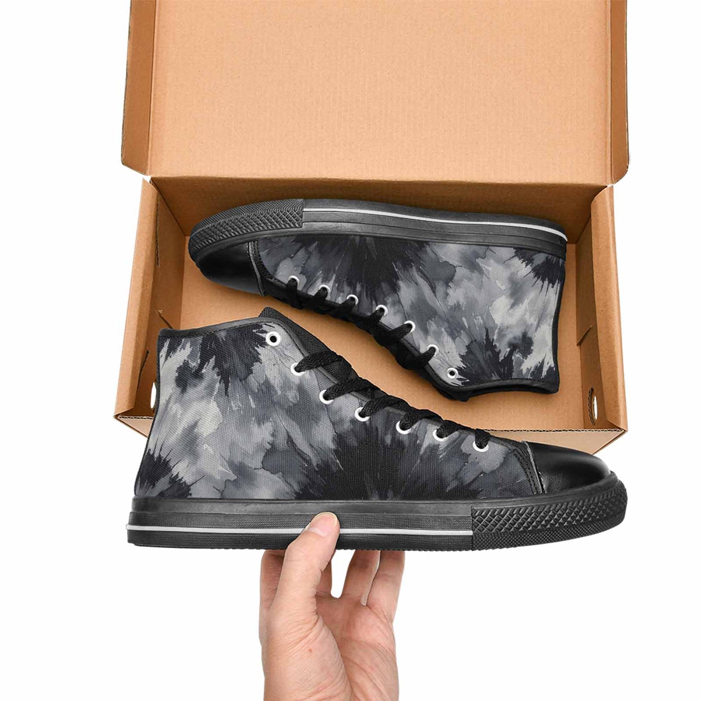WOMEN'S Tie Dye - High Top Canvas Neon Fantasy Sneakers