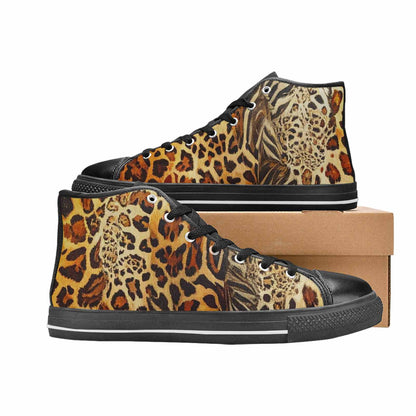 MEN'S Animal Print High Top Canvas Neon Fantasy Shoes