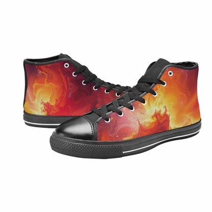 WOMEN'S Galaxy Art - High Top Canvas Cottagecore Shoes