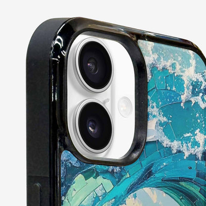 iPhone 16 Case — Wave Crest Splash Wave Crest Splash, Unique Phone Case Design