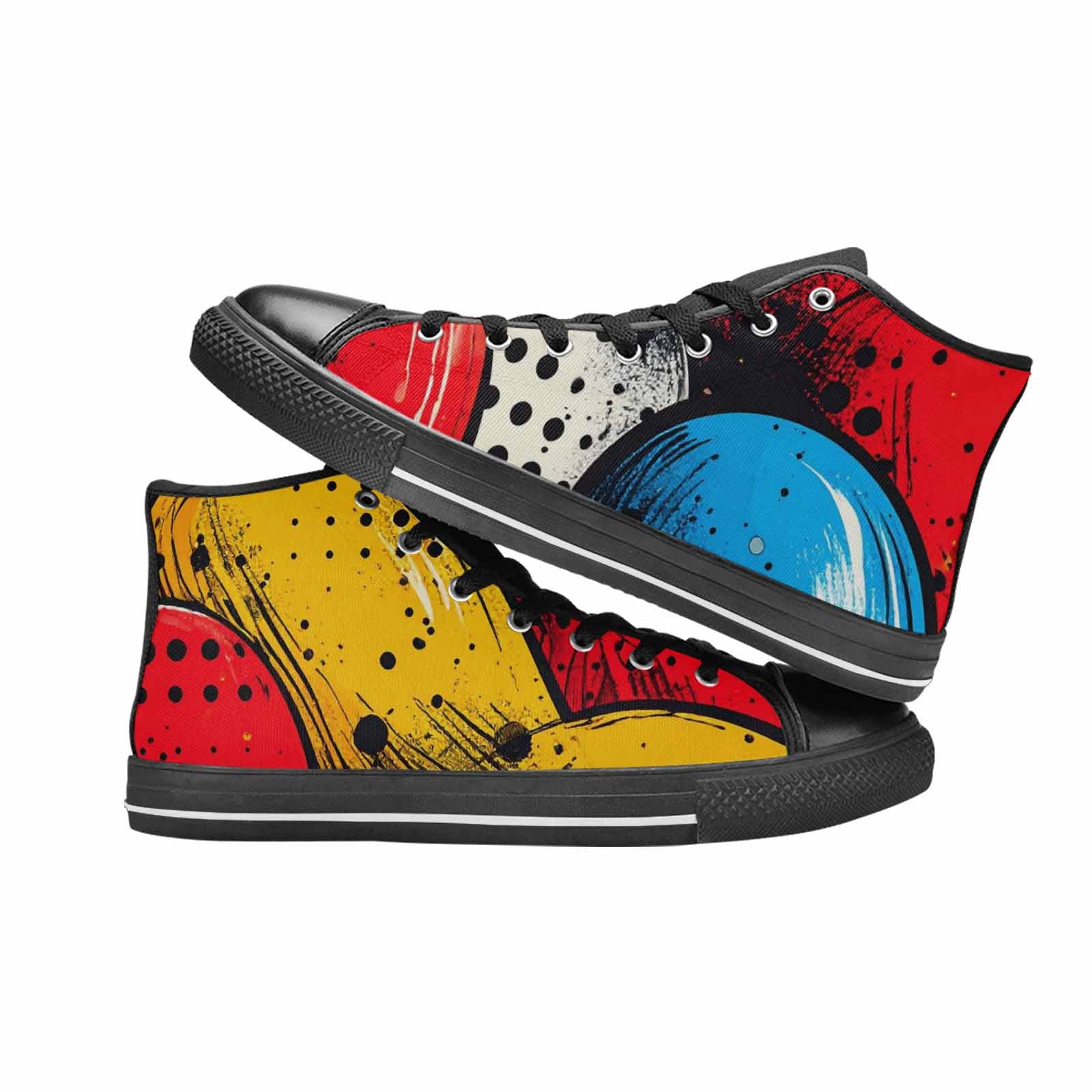 WOMEN'S Comic Book Halftone High Top Canvas Dreamcore Custom Sneakers