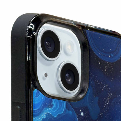 iPhone 15 Case — Galaxy Art Blue Starfield Small Galaxy, Customized Protective Case