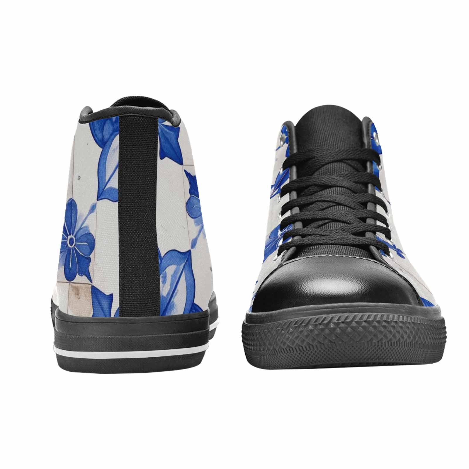 MEN'S Talavera Tile Floral High Top Canvas Vibrant Chaos Custom Shoes