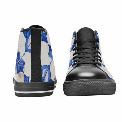 MEN'S Talavera Tile Floral High Top Canvas Vibrant Chaos Custom Shoes