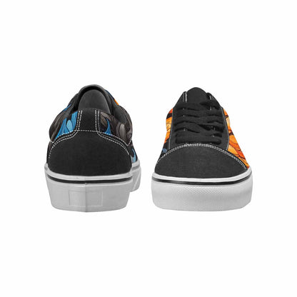 WOMEN'S Flame Burst Lace-Up Canvas Y2K Custom Shoes