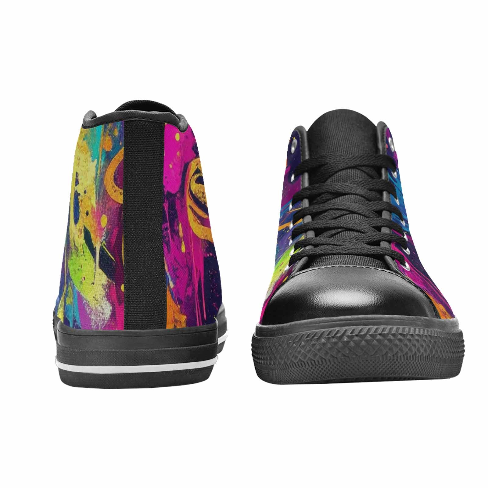 WOMEN'S Paint Splatter High Top Canvas Aesthetic Custom Shoes