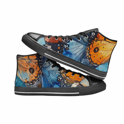 MEN'S Butterfly Wing High Top Canvas Surreal Custom Shoes