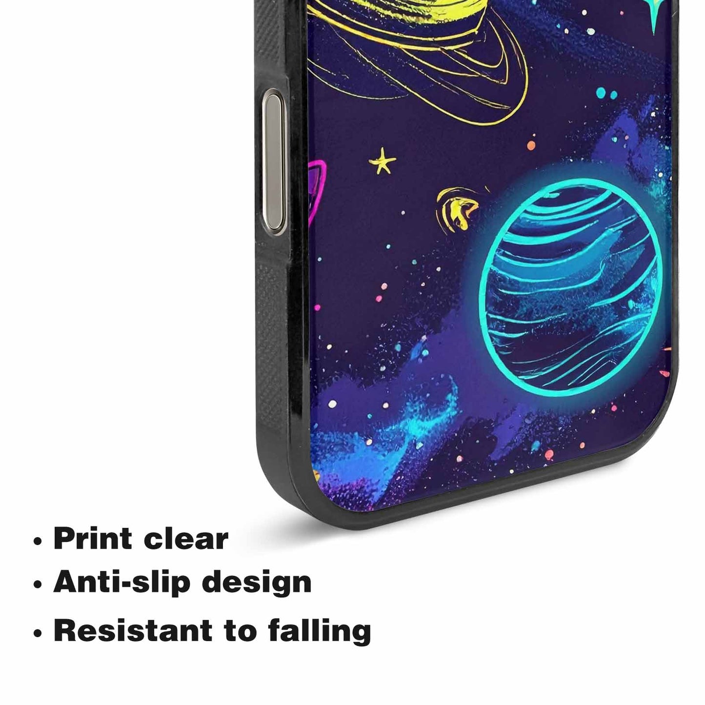 iPhone 16 Pro Max Case — Space Galaxy Astronaut Pattern Planets Stars, Custom Made Phone Cover