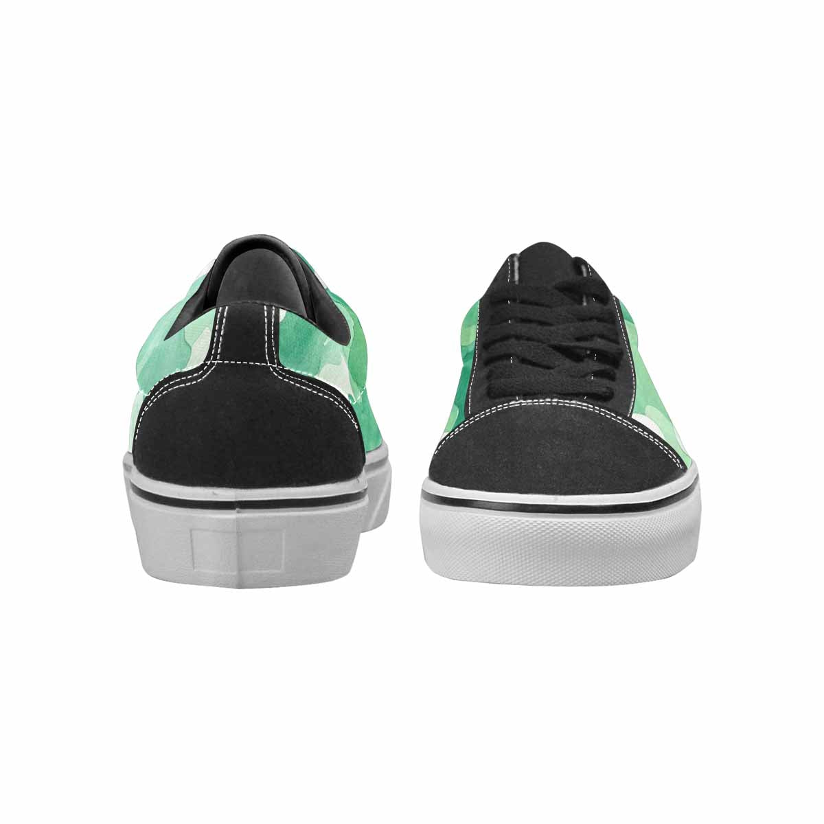 MEN'S Camo Mint Green White Canvas Lace-Up Y2K Custom Shoes