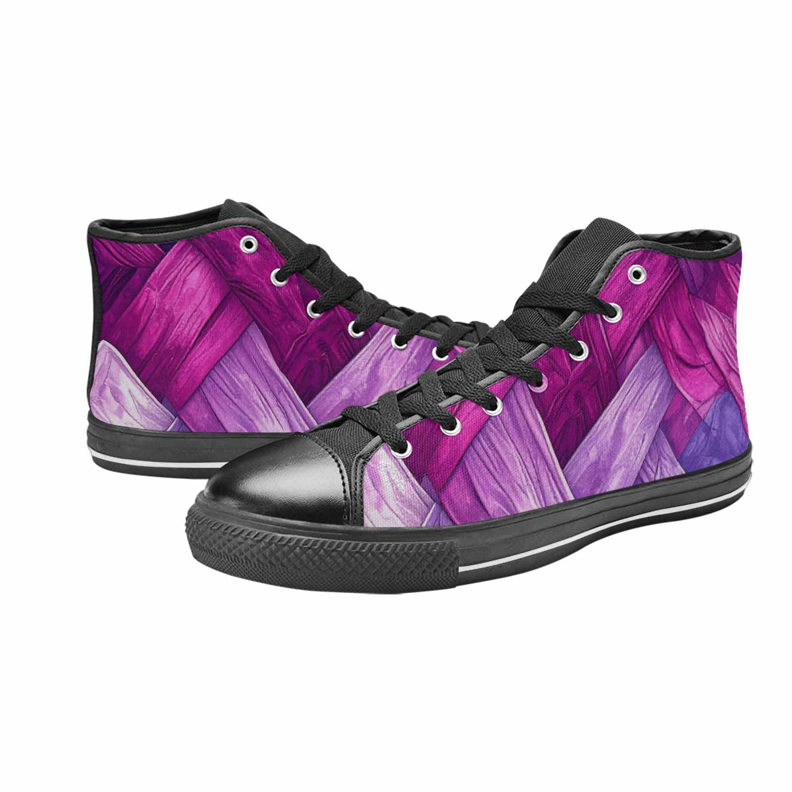 MEN'S Bisexual Flag Color High Top Canvas Surreal Custom Shoes