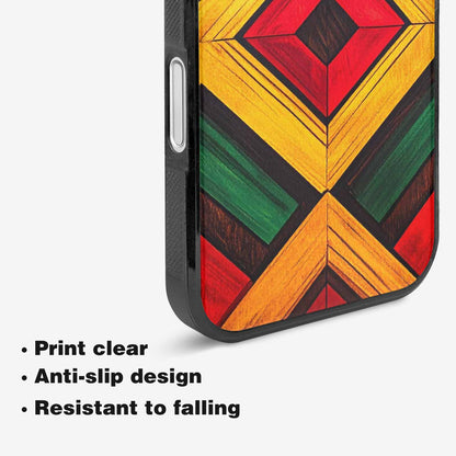 iPhone 16 Case — African Kente Cloth Inspired Pattern Geometric, Custom Phone Case