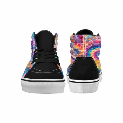 MEN'S Mushrooms  Tie Dye High Top Canvas Wallpaper Art Sneakers