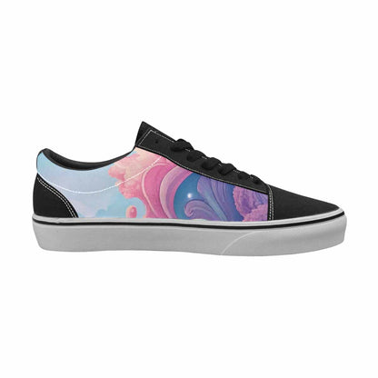 WOMEN'S Surrealist Dreamscape Canvas Lace-Up Wallpaper Art Shoes