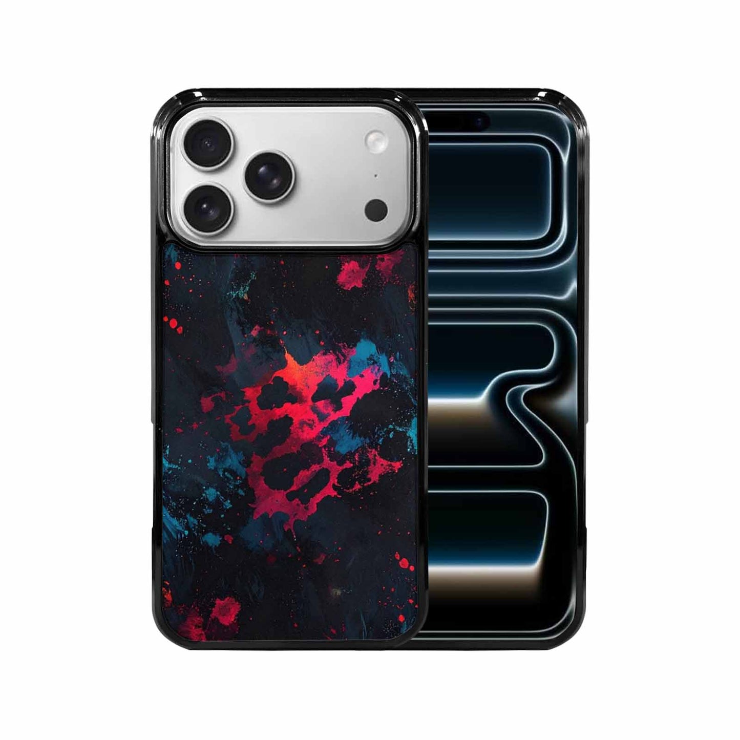 iPhone 17 Pro Max Case — Color Style Deep Blacks Animal Print, Original Design Phone Case