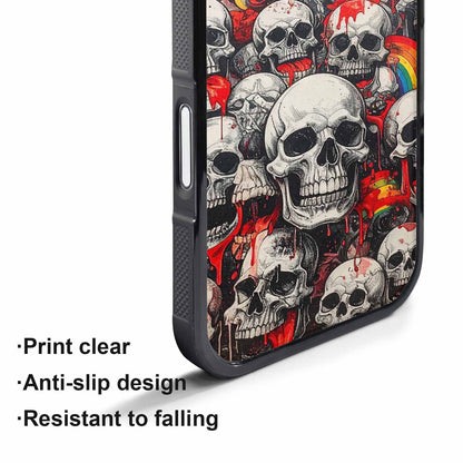 iPhone 17 Pro Max Case — Rainbow From Skull\'s Mouth Gothic Skulls, Custom Print Case Cover