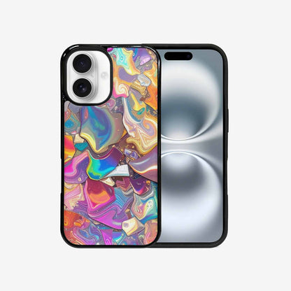 iPhone 16 Case — Holographic Iridescent Shimmer Pattern Hundreds Of, Custom Print Case Cover