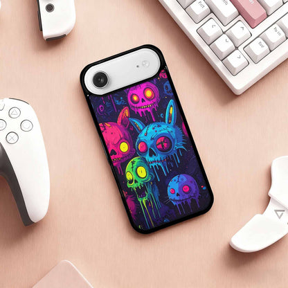 iPhone 17 Air Case — Mixed Toxic Glow Creature Pattern Cartoon, Custom Phone Case