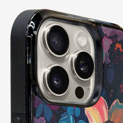 iPhone 15 Pro Max Case — Shadowy Glitch Floral Pattern Hundreds Of, Custom Art Phone Cover